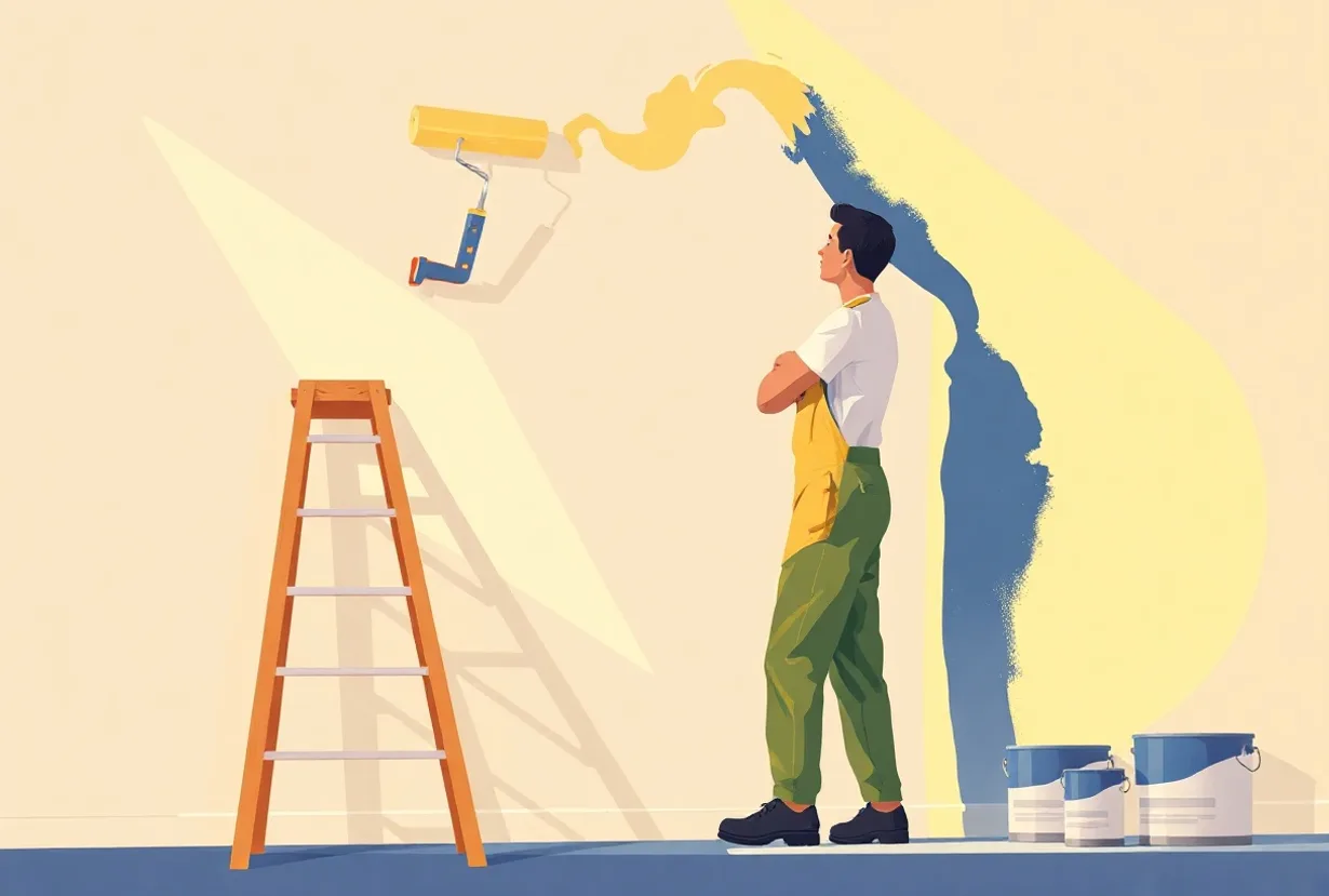 Peintre Fosses 95470 en intervention sur un chantier